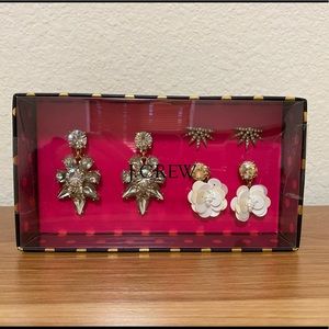 J. Crew - 3 Piece Jeweled Earring Gift Set. NIB